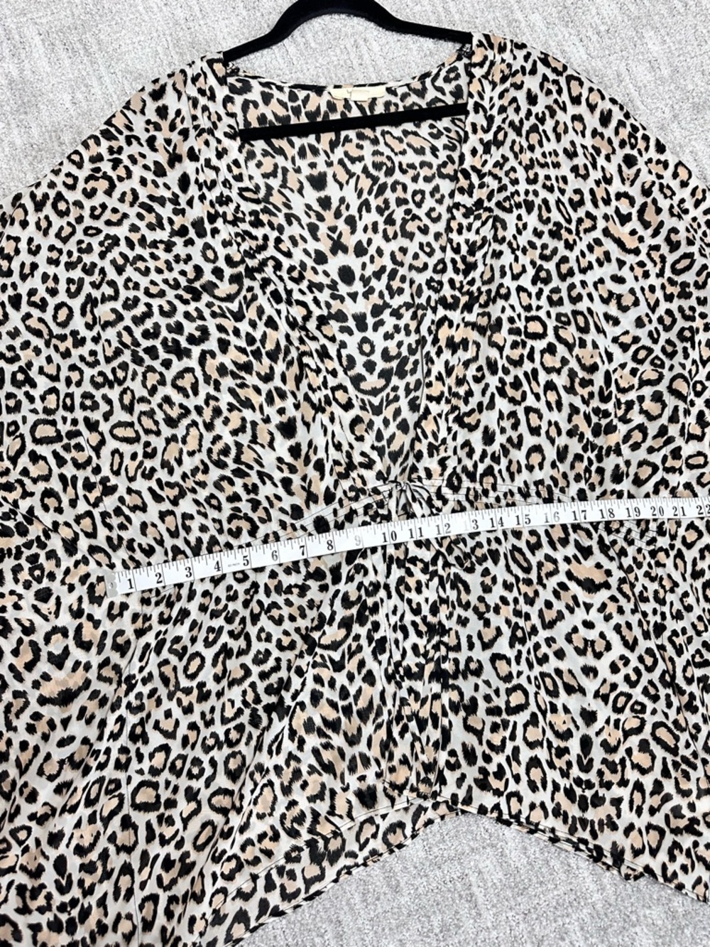 Brian & Em Leopard Print Tie-Front Swim Coverup | 1X - Picture 6 of 8